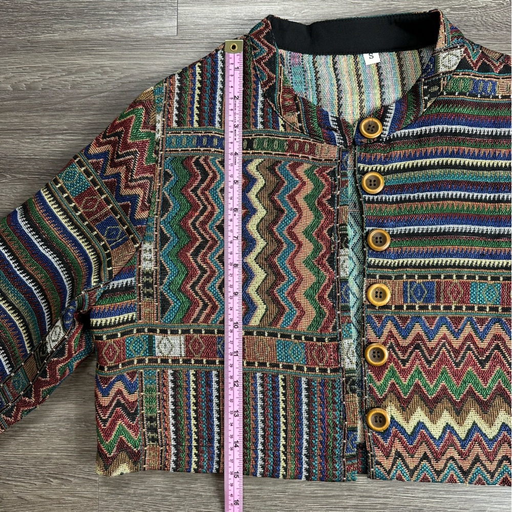 Final Sale: Colorful Geometric Patterned Jacket - Picture 4 of 7